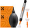 K&F Concept Kamera Reinigungs-Set: 2* Reinigungstuch + Ersatz-Reinigungsstift + 2* Vollrahmen-Reinigungsstab + Schwarzes Silikon-Luftgebläse für Objektivfilter Kamera-Tablet VR-Drohne Lünette