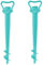 Soporte de Plástico Duradero para Sombrilla de Playa, Base de Parasol con Rosca, Fácil de Clavar, Ancla de Arena - Sujeta Sombrillas, Ideal para Playa, Pinchos Incluidos(2 Unidades Turquesa)
