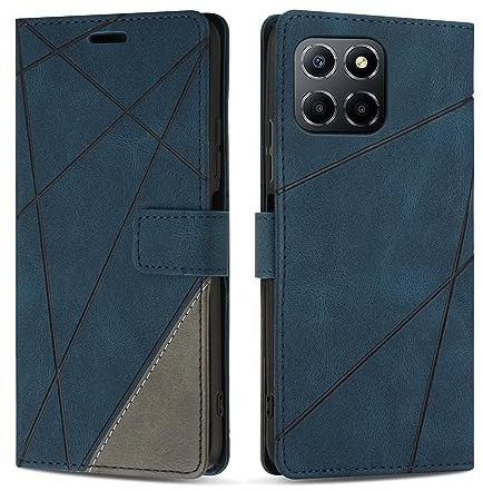 SONWO Etui Coque pour Honor 70 Lite, Protection Housse en Cuir PU Portefeuille Livre pour Honor 70 Lite, Emplacements Cartes, Fonction Support, Bleu