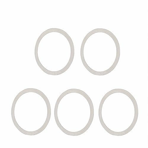 Yundxi 5 Stück Fahrrad Unterlegscheiben Set für Rennrad Tretlager, Schwungradnabenscheiben (Durchm. 24 mm Dicke 0.1 mm, Silber)