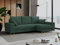 MKS MEBLE Cord Ecksofa - L-Form Cord Sofa mit Schlaffunktion - Wohnlandschaft L Form, Ecksofa mit Schlaffunktion und Bettkasten, Schlafsofa mit Bettkasten, Couch mit Schlaffunktion - Grün Dorian