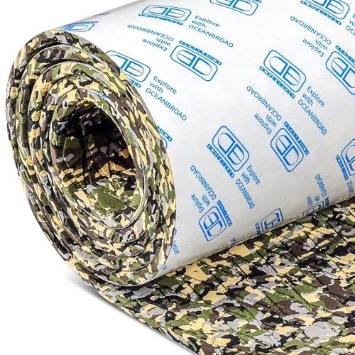 OCEANBROAD Anti Slip Boat Floor Traction Mat Camouflage EVA Foam Sheet for Surfboard Kayak Camouflage Snow Ocean Jungle Desert Yellow