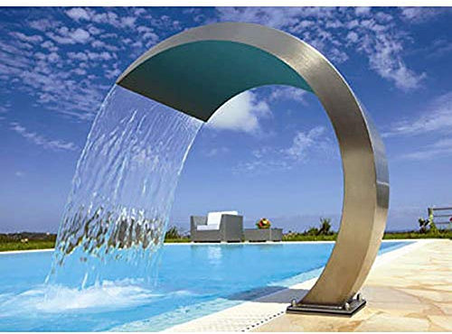 Wasserfall-Brunnen-Edelstahl-Garten für Swimmingpool-Meerwasser, Garten, Teichausrüstung, Springbrunnen im Freien (400 * 300)