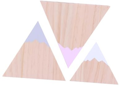 Alipis 3 Pz decorazione in legno arredamento vivaio di montagna ornamento di montagna di simulazione arredamento casa moderno decorazione casa moderne ornamento triangolare foto decorare