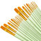 Bougimal Pinsel Set 20 Stück,Nylon Acrylfarben Pinsel,Malerei Ölfarben Brush Set für Aquarell Ölgemälde,Grün