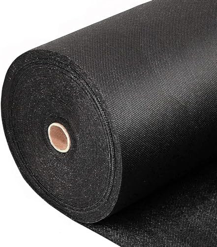 EPANO LXXW Unkrautfolie Unkrautbekämpfungsmembran, Garten-Unkrautschutzstoff, Geotextil, Unkrautlandschaftsstoff, Schwarz für Gärten, Rasenfläche(1x10m)