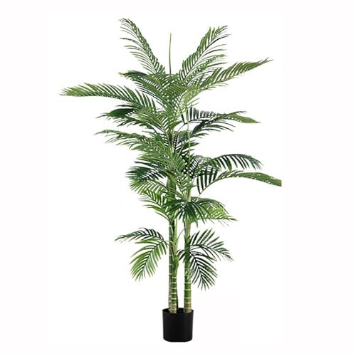 Kunstbaum Nahezu Natürliche Künstliche Palme für Drinnen und Draußen, Künstliche Palmen für Draußen, UV-beständig und Wetterfest, Lebensechter Sichtschutz aus Palmen(L)