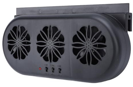 TOPINCN Ventilador de Coche para Ventana, Ventilador de Radiador de Escape Solar, ABS, 3 Salidas, Enchufe USB, Ventilador de Refrigeración de Ventilación de Aire para Coche, Enfriador de