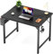 DUMOS Schreibtisch Computertisch Bürotisch mit Kopfhörer Halter und Aufbewahrungstasche Kleiner Schreibtisch Arbeitszimmer Holz PC Tisch Officetisch für Home Office