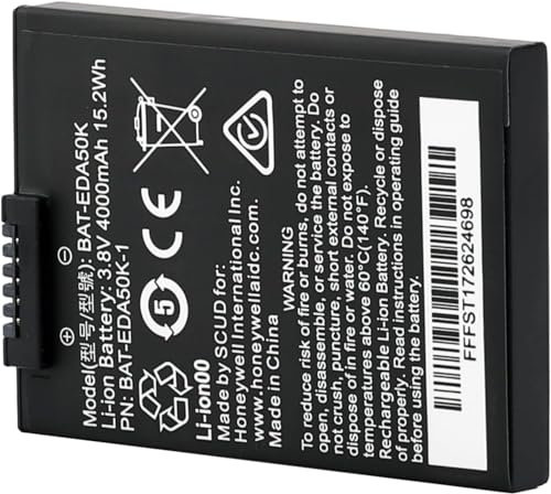 CHUNCAIL Batterie Kompatibel für Honeywell Scanpal EDA40, EDA50, EDA50K, EDA50hc Barcode Scanner POS (4000mAh, 3.8V, Li-Polymer)