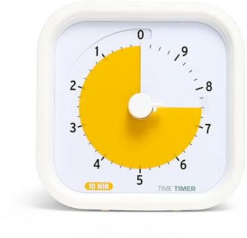 TIME TIMER 10 Minute Mod Education Edition - Minuteur visuel pour l'apprentissage des Enfants en Classe, minuteur de productivité, Outil d'étude et réunions avec Fonctionnement Silencieux