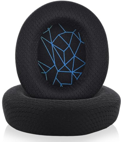 Arctis 7 Soft Memory Ohrpolster, kompatibel mit SteelSeries Arctis 1, Arctis 3, Arctis 5, Arctis 7, Arctis 9X, Arctis Pro Gaming Headset (Schwarz-blau)