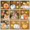 XQMMGO 9 Blatt Fensterbilder Herbstdeko, Thanksgiving Deko, Herbstdeko Innen, Fensterbilder Selbstklebend, Fensterbilder Weihnachten, Kinderzimmer Cafe (Ahornkürbis)