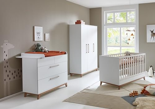 Arthur Berndt Babyzimmer 3-TLG. Kleiderschrank, Babybett, Wickelkommode