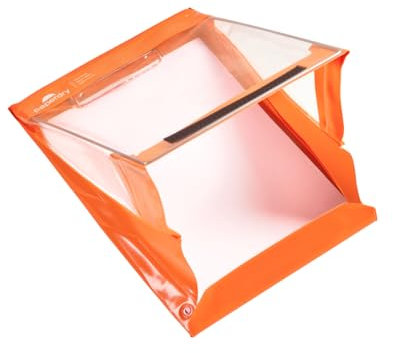 Paperdry Orange Wasserfestes Klemmbrett A4 Hochformat, hochwertiges PVC, 18 Monate Garantie, Klemmbrett mit Deckel für Draußen