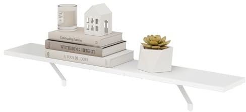 YORKING White Radiator Shelf 90CM, No Drilling Needed Floating Radiator Shelf, Multipurpose Shelf over Radiator with Thermal Reflective Foil for Increased Warmth Efficiency