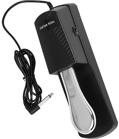 FUNOMOCYA Piano Sustain Pedal for Electronic Keyboard Wear-resistant Footswitch Tone Delay Design Compatible Digital Pianos and Keyboards for Skill Levels