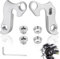 IKOPFLN 2 Stück fahrrad aufhängung Bike Gear Hanger Ersatz Fahrrad Schaltauge, Gear Mech Schaltauge,Bike Schaltwerk Hanger, Bike Schaltwerk Aufhänger, mit Muttern für Fahrrad Bikes Radfahren