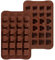 2 Stück Silikon Schokoladenform, DIY Pralinenform Silikon 24 Mulden Pralinen Verschiedene Backformen Pralinen Silikonform BPA Frei Für Backen Süßigkeiten Eiswürfel