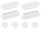 sourcing map 4Set Toilet Seat Buffer, Anti-Slip Plastic Toilet Seat Bumper Kit, Universal Buffer Toilet Lid Rubber Bumpers for Home Hotel, White