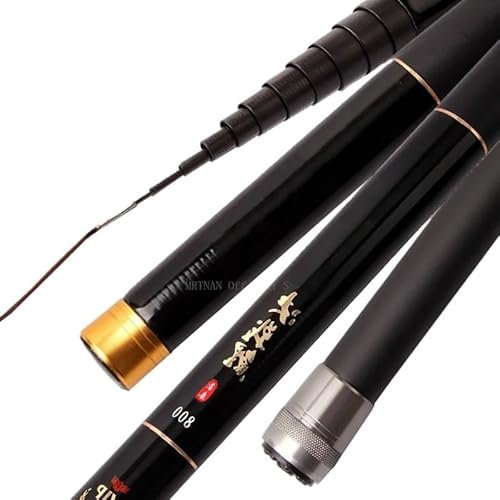 KJUUQBZL 8M/9M/10M/11M/12M/13.0M Super Light Long Hard Carbon Fiber Hand Fishing Rod Telescopic Fishing Pole Stream(12M)