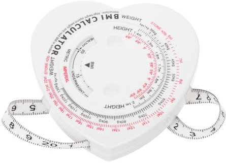 GOOHOCHY Multifunktionales Bmi-maßband Herzform Weiches Dualseitiges Maßband Für Körper Taillenmessung Präzise Portabel Leicht Für Fitness Und Gesundheitsüberwachung Geeignet