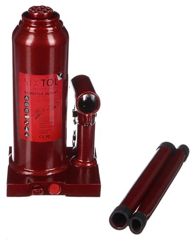SIXTOL SX Bottle Jack Premium 4T | Hydraulischer Wagenheber | 4 Tonnen | Profiqualität | Vollverschweißte Konstruktion