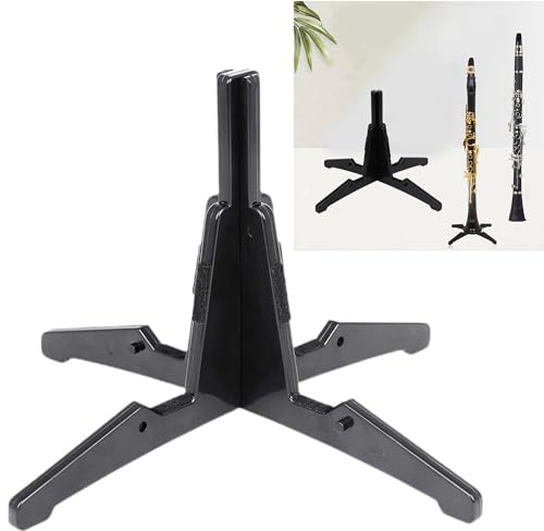 Smaoqingji Soporte De Clarinete Accesorios - 1 Pieza, Negro, Flauta Transversal Desmontable, para Vientos y Escolar Saxofon, Transportable en Boquilla, Llevar Consigo Material ABS, Sólido Duradero
