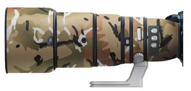 Copriobiettivo per Nikon AF-S 200-500 mm F/5.6 E ED VR mimetico custodia protettiva per obiettivo fotocamera (colore #MC mimetico - impermeabile) copertura antipioggia