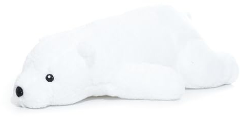 WEIGEDU weißer Eisbär als Plüschtier, 52 cm | weißer Eisbär, ca. 52 cm, liegende Form, schwarze Nase, Arktis-Motiv