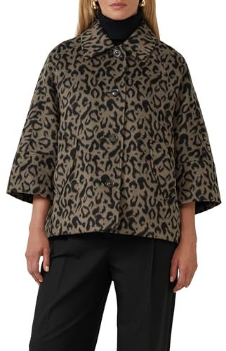 s.Oliver Wattierte Cape-Jacke mit Leo-Print