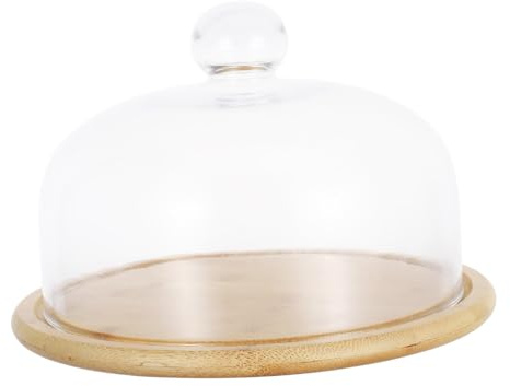 DECORNIJIA Vassoio Dolci in con in Vetro Trasparente Piatto Dessert Riutilizzabile e Facile da Copertura Antipolvere per Torte e Snack