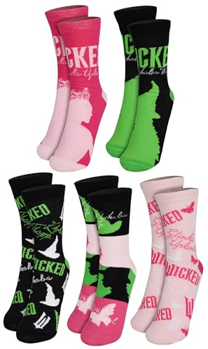 Wicked Socken für Damen - Frauen Sneaker Strümpfe 38-43 (5er Pack)