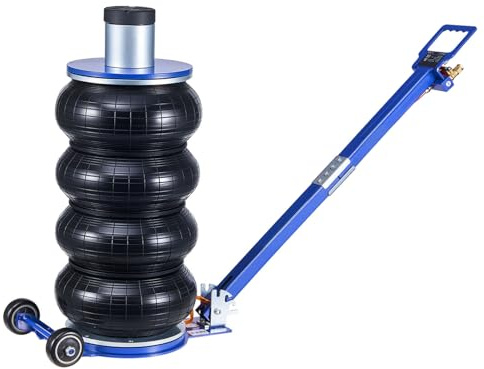 VEVOR Cric Pneumatique 6 T, Cric de Levage Pneumatique Capacité jusqu'à 673 mm avec Colonne de Rehausse, 4 Coussins d'air, Levage Rapide, Poignée Réglable, pour Réparation Voiture SUV Atelier Garage