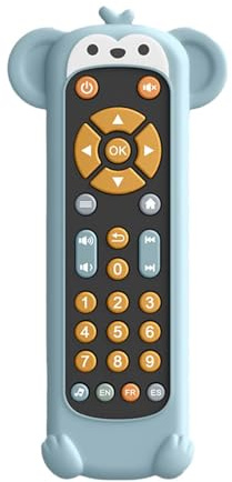 Generisch 2026 Baby TV telecomando giocattolo educativo con suono leggero, controller realistico per bambini piccoli educazione precoce giocattolo musicale per bambini in età prescolare (E, taglia