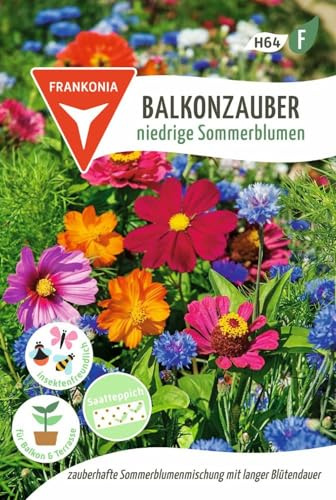 FRANKONIA® Balkonzauber, niedrige Sommerblumen Saatband Blumenmischung Blumen-Samen Saatgut