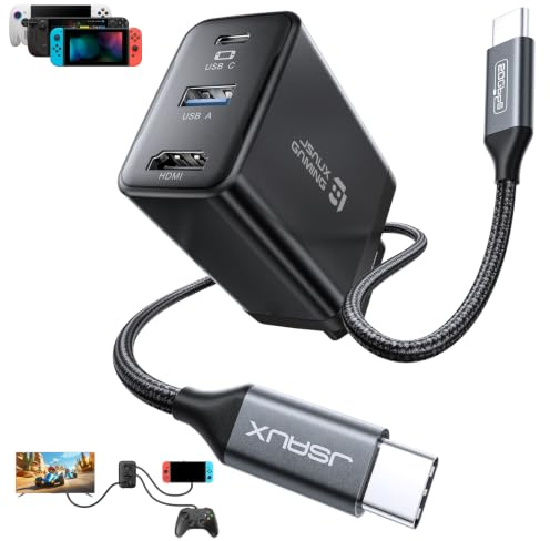 JSAUX Docking station Switch 2 da 65 W con HDMI 4K@120Hz, 65W PD, porta USB A