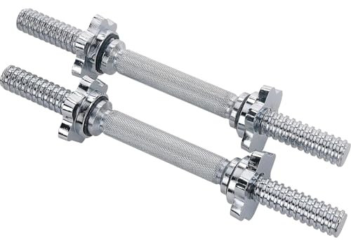 Sunny Health & Fitness 35.5 cm (14) Threaded Chrome Dumbbell Bar