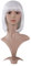 MapofBeauty Natürliche Weibliche Kurze Glatte Haare BOB Perücke (wei)