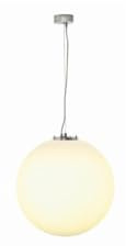 Pendelleuchte ROTOBALL E27, silbergrau, weisser Kunststoff, E27, max. 60W EEK: E - A+