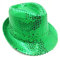 TrendandStylez Pailletten Hut Glitzer Kappe Sylvester Karneval Party 11 Farben (Grün)