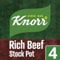 Knorr Rich Beef Stock Pots gluten-free to add a deep beef flavour to your dishes 4x 28 g