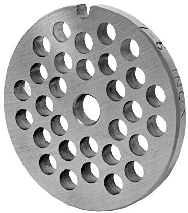 Wolfcut Inox Fleischwolfscheibe Gr. 7-6,0 mm Bohrung - Kompatibel/Ersatz mit alle gängigen Fleischwölfe Größe 7 – z.B.: Bosch MUM6/MUM7 - Jupiter Größe 7, Kenwood A900, Regina BME 7 und viele mehr.