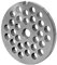 Wolfcut Inox Fleischwolfscheibe Gr. 7-6,0 mm Bohrung - Kompatibel/Ersatz mit alle gängigen Fleischwölfe Größe 7 – z.B.: Bosch MUM6/MUM7 - Jupiter Größe 7, Kenwood A900, Regina BME 7 und viele mehr.