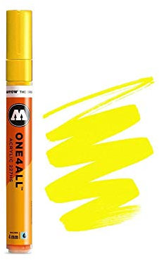 Molotow ONE4ALL 227.229 Marqueur de peinture acrylique, 4 mm, jaune fluo fluo