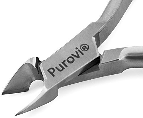 Purovi® Pince à Cuticules de Haute Qualité | Pinces à Ongles Précis | Surface de Coupe de 7 mm | outil professionnel cosmétique