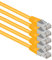1aTTack.de 0,25m gelb - 5 Stück Cat.6 Patchkabel Netzwerkkabel CAT6 S-FTP Gigabit Lan PIMF CAT 6 Kupfer CU Halogenfrei Internet DSL Spielkonsole Smart TV