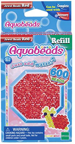 Aquabeads 32668 Rote Glitzerperlen - Nachfüllset
