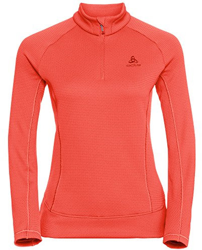 Odlo Damen Pullover & Sweatshirts Midlayer 1/2 Zip Inyo, hot Coral, S, 528201