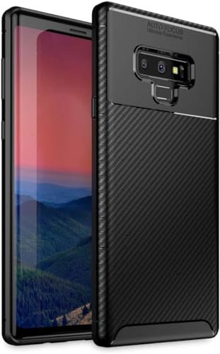 AVANA Hülle für Samsung Galaxy Note 9 Schutzhülle Slim Fit Case Schwarz Schutz Silikon TPU Kratzfest Handyhülle Bumper Cover - Carbon Optik